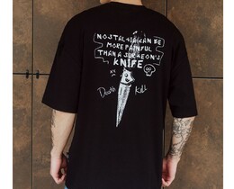 Фото - Футболка черная оверсайз Staff knife oversize - Men box