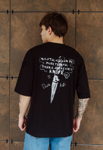 Фото - Футболка черная оверсайз Staff knife oversize - Men box