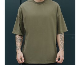 Фото - Оверсайз футболка цвета хаки Staff khaki oversize basic - Men box