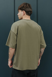 Фото - Оверсайз футболка цвета хаки Staff khaki oversize basic - Men box