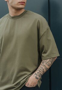 Фото - Оверсайз футболка цвета хаки Staff khaki oversize basic - Men box