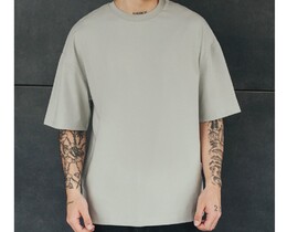 Фото - Футболка мужская светло-серая Staff gray oversize - Men box