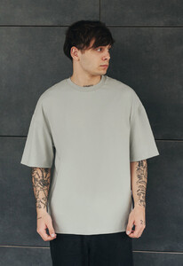 Фото - Футболка мужская светло-серая Staff gray oversize - Men box