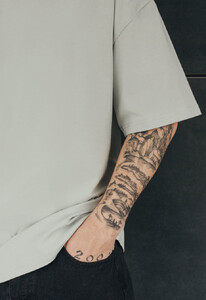 Фото - Футболка мужская светло-серая Staff gray oversize - Men box