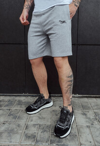 Фото - Трикотажні повсякденні шорти Staff gray melange logo - Men box