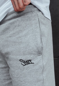Фото - Трикотажні повсякденні шорти Staff gray melange logo - Men box