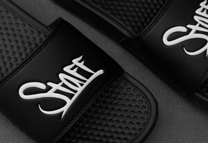 Фото - Тапочки с белым лого Staff black logo - Men box