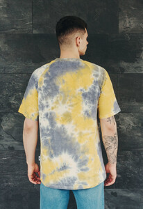 Фото - Серо-желтая футболка тай-дай Staff tay day c6 oversize - Men box