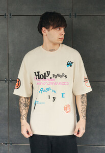 Фото - Футболка молочного цвета Staff holy powers oversize - Men box