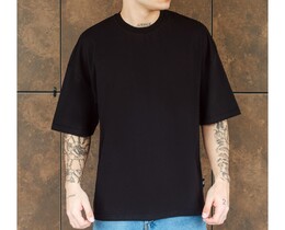 Фото - Базовая оверсайз футболка Staff black oversize basic - Men box