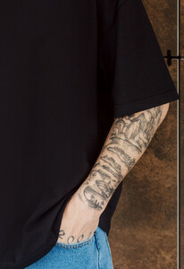 Фото - Базовая оверсайз футболка Staff black oversize basic - Men box