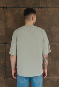 Фото - Однотонная серая футболка Staff gray oversize basic - Men box