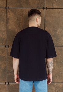 Фото - Базовая темно-синяя футболка Staff navy oversize basic - Men box
