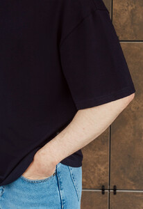Фото - Базовая темно-синяя футболка Staff navy oversize basic - Men box