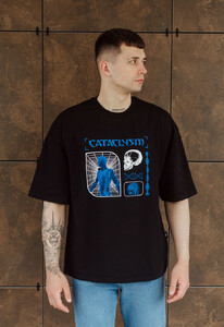 Фото - Черная оверсайз футболка Staff cataclysm oversize - Men box