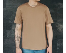 Фото - Коричневая футболка с подвернутыми рукавами Staff brown basic - Men box