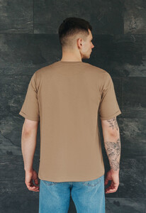 Фото - Коричневая футболка с подвернутыми рукавами Staff brown basic - Men box