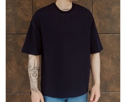 Фото - Футболка мужская темно-синяя Staff navy oversize - Men box