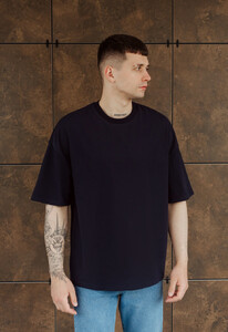 Фото - Футболка мужская темно-синяя Staff navy oversize - Men box