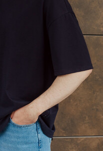 Фото - Футболка мужская темно-синяя Staff navy oversize - Men box