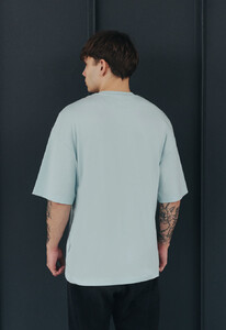 Фото - Футболка свободного кроя Staff light blue oversize - Men box