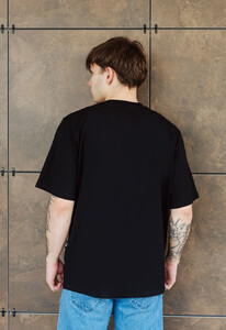 Фото - Черная оверсайз футболка Staff logo front black oversize - Men box