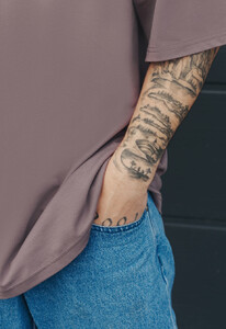 Фото - Футболка бледно-фиолетовая Staff pale purple oversize - Men box