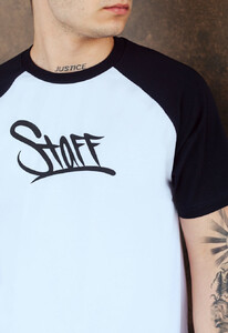 Фото - Белая футболка с логотипом Staff logo navy & white - Men box