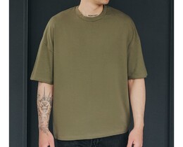 Фото - Футболка цвета хаки Staff khaki basic oversize - Men box