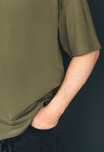 Фото - Футболка цвета хаки Staff khaki basic oversize - Men box