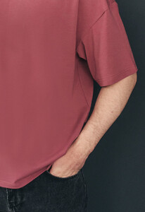 Фото - Мужская оверсайз футболка Staff light bordo basic oversize - Men box