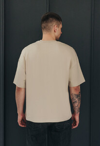 Фото - Бежевая оверсайз футболка Staff beige basic oversize - Men box