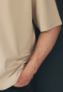 Фото - Бежевая оверсайз футболка Staff beige basic oversize - Men box