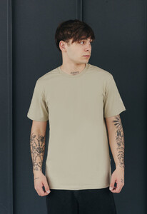 Фото - Мужская базовая футболка Staff olive beige logo - Men box