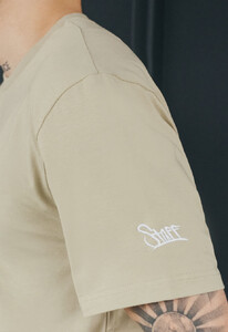 Фото - Мужская базовая футболка Staff olive beige logo - Men box