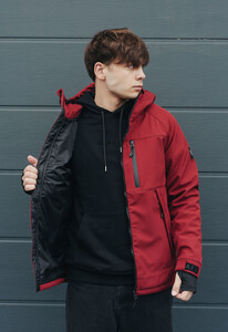 Фото - Бордовая мужская куртка Staff soft shell ny bordo - Men box