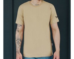 Фото - Футболка бежевая с логотипом Staff beige logo - Men box