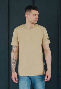 Фото - Футболка бежевая с логотипом Staff beige logo - Men box