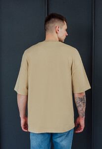 Фото - Футболка оверсайз бежевая Staff beige oversize - Men box