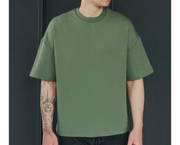 Фото - Зеленая оверсайз футболка Staff green premium oversize - Men box