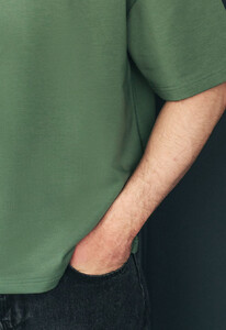 Фото - Зеленая оверсайз футболка Staff green premium oversize - Men box