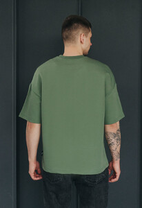 Фото - Зеленая оверсайз футболка Staff green premium oversize - Men box