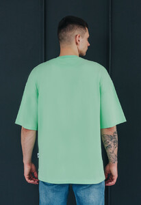 Фото - Футболка оверсайз Staff light green oversize - Men box
