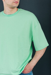 Фото - Футболка оверсайз Staff light green oversize - Men box