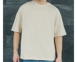 Фото - Футболка молочного цвета Staff milk premium oversize - Men box