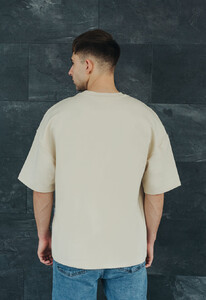 Фото - Футболка молочного цвета Staff milk premium oversize - Men box