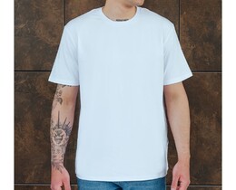 Фото - Белая однотонная футболка Staff white basic - Men box