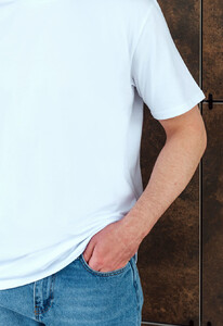 Фото - Белая однотонная футболка Staff white basic - Men box
