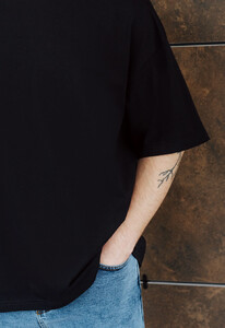 Фото - Футболка черная однотонная Staff black basic oversize - Men box