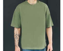 Фото - Футболка мужская оверсайз Staff green oversize - Men box